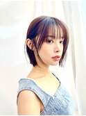 【修】20代30代40代◎透明感カラー×韓国切りぱなしボブ