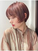 マッシュショート  トレンド 姫カット風 ピンクアッシュ t1027