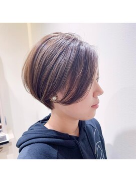 リュドール 栄(Rue D’or) 前髪なしスタイルブラウン大人かわいい似合わせカット