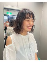 ナループロアボタン(Nalu pu loa BOTAN)&nbsp;ボブパーマ/黒髪パーマ/切りっぱなしボブ/ショートボブ