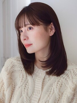 ガーデンヨコハマエスト(GARDEN YOKOHAMA est) 似合わせカット イメチェン フルバング ベージュ