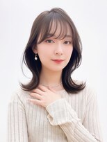 美髪/エアリーロング/ピンクブラウン/韓国ヘア/前髪/24