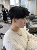 刈り上げセンターパート