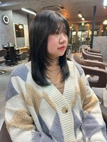 ザ シーワークス(THE Cworks)&nbsp;レイヤーカット/顔まわりレイヤー/ブルーグレー/ブルージュ