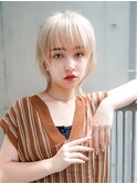【GEEKS渋谷】ブロンド/透明感/ハイトーン/ショートウルフ/春夏