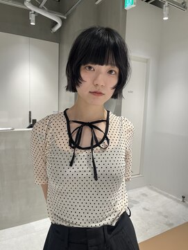 テクネ 天神大名(techne) 天神大名顔周りレイヤーカットミディアムボブタッセルボブパーマ