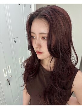 イロウ 山口どうもん店(IROW) ダブルカラー/似合わせカット/レッドブラウン/ブリーチなし