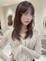 サイン 渋谷(SIGN)&nbsp;韓国ヘアーハッシュカットレイヤーカットグレージュブリーチ無し