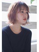 外ハネ ボブ ボブディ シースルーバング