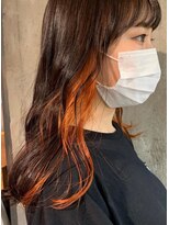 キーン 立川店(keen)&nbsp;【keen×田中】インナーカラー（オレンジ）