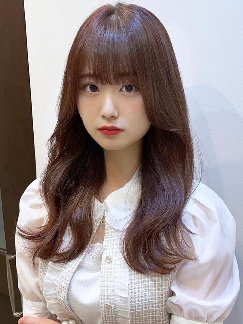 韓国艶髪セミロング/愛され巻き髪スタイル/20代30代40代