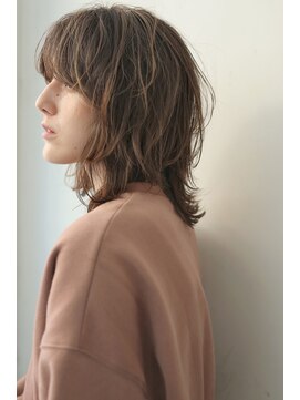 ソイリウム 下北沢(soi rium) グレーベージュのミディアムレイヤー【soi下北沢】