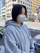 ボアップ(boappu)&nbsp;#ショートヘア#ボブ#センター分け#顔まわりカット