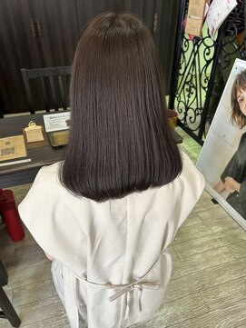 マイ ヘア デザイン 岡崎(MY hair design) 斜めバング/グレージュカラー/シルキーベージュ/岡崎