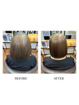 ヘアーメイク クーラ 行橋店(Hair make CURA)&nbsp;【髪質改善でー5歳】30/40/50代人気★艶パッツンボブ白髪ぼかし