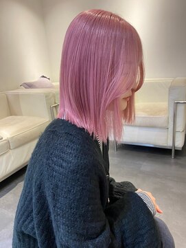 ベレーザ 渋谷(BELEZA) 6169ベビーピンク艶髪ハイトーンカラーホワイトピンク韓国ボブ