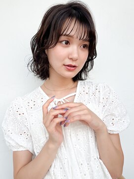 ロンド エスポワール 錦糸町(Lond espoir) 【北澤華】オリーブベージュウェットヘアボブ/縮毛矯正