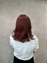 ミューバイケンジ(miu by KENJE)&nbsp;miu&橋本愛海　ブリーチ無しレッドカラー