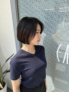 アース 上本町店(HAIR&MAKE EARTH) 大人可愛い丸みボブラベンダーベージュオリーブベージュ