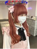 ダブルカラーピンクベージュケアブリーチハイトーン髪質改善渋谷