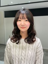 ビーハイブアヴェダ PARCO2店(BEHIVE AVEDA)&nbsp;【sakuya】ミディアムヘア×シースルーバング