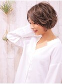 +animo東川口+細めハイライト♪ふんわりボブレイヤーパーマR