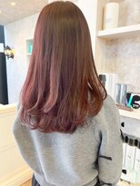 キャアリー(Caary)&nbsp;福山市美容室Caaryレイヤースタイル赤みオレンジブラウンカラー