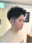 メンズカリアゲベリーショートアップバングショート