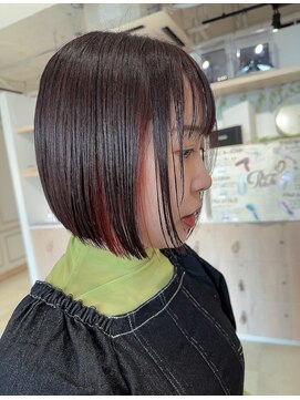 トゥルース 千葉店(TRUTH) ショートボブ×イヤリングカラー