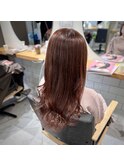 ブリーチなし　くすみピンク