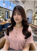 デジタルパーマレイヤーカット顔周り前髪ミディアムロング北千住