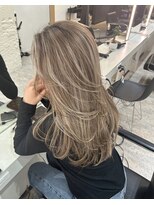 ブレンド 渋谷(BLend)&nbsp;ホワイトグレージュミニウルフデジタルパーマチェリーブラウン