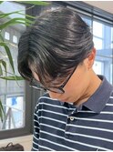 盛岡駅ニュアンスパーマ毛流れセンターパートフェザーパーマ30代