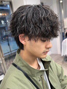 フィフス 天神大名(fifth) 無造作な質感のツイストスパイラルパーマ×マッシュウルフ