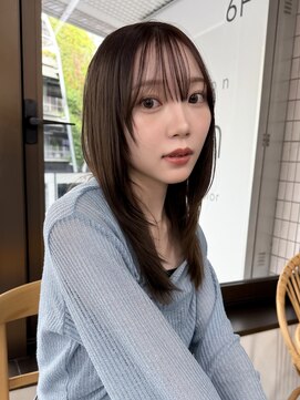 ガーデン 渋谷(GARDEN) 顔まわりレイヤーミディアムシースルーバングヘア