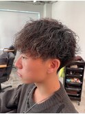 メンズ × ツイストスパイラルパーマ