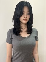 ニコフクオカヘアーメイク(NIKO Fukuoka Hair Make)&nbsp;[NIKO]ミディアムレイヤー/ハッシュカット/ブルーブラック