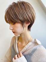ヌードルバイコア(noodle by CoRe.gn)&nbsp;透明感ブリーチなしベージュショートボブレイヤーカット夏カラー