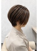 ショートカットxひし形ショートボブ