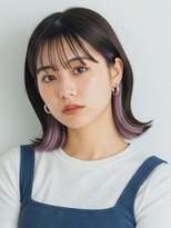 エレナ 那覇 新都心(Helena) シアーバング/インナーカラーピンク/外ハネミディアム