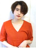 似合わせカットアシメブルージュヴェールウェーブショート