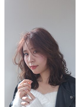 ブリス(VLISS) 波ウエーブミディ_3Dカラージグザグバング