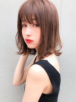 キリ 表参道(kyli)&nbsp;外ハネボブ毛先パーマ厚めバングローライト スリークボブ　桐山