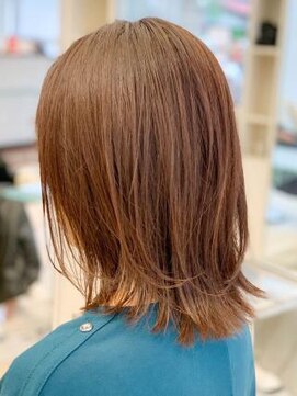 グランシュ 青葉台店(GranCieux) オレンジベージュ×切りっぱなし外ハネ