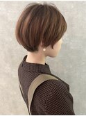 【iIIL hair lounge】耳かけショート　ピンクアッシュ　高崎