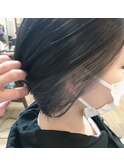 チラッとインナーシルバー☆ショートボブ