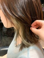 ヘアメイク マルナ 本店(HAIR MAKE MALUNA)&nbsp;【MALUNA ペコ】ナチュラルベージュ×イヤリングカラー