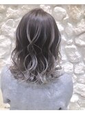 Moanaハイライト#バレイヤージュ#グレーアッシュ