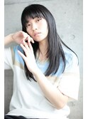 レイヤー　ロング　ストレート　ワイドバング　代官山　中目黒