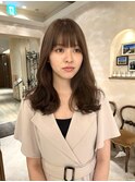 セミロング・ハイライト・ベージュカラー銀座日比谷20代30代